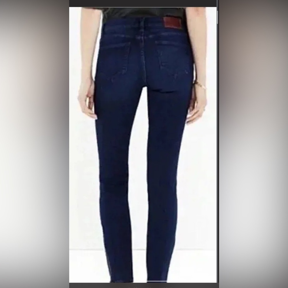 Madewell Skinny Skinny Ankle dark wash five pocket jeans Sz 25‎ low rise 8”
